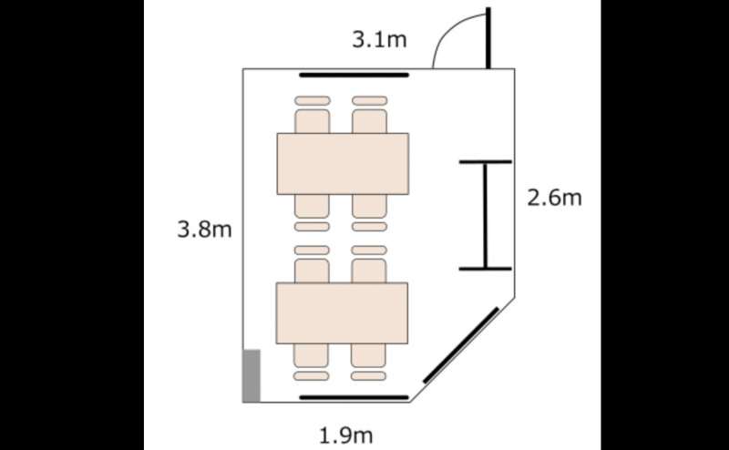 グループ形式のレイアウト例です。習い事やレッスンにもぴったりです