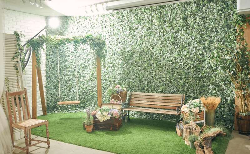 まるで外のような雰囲気でも撮影可能です。