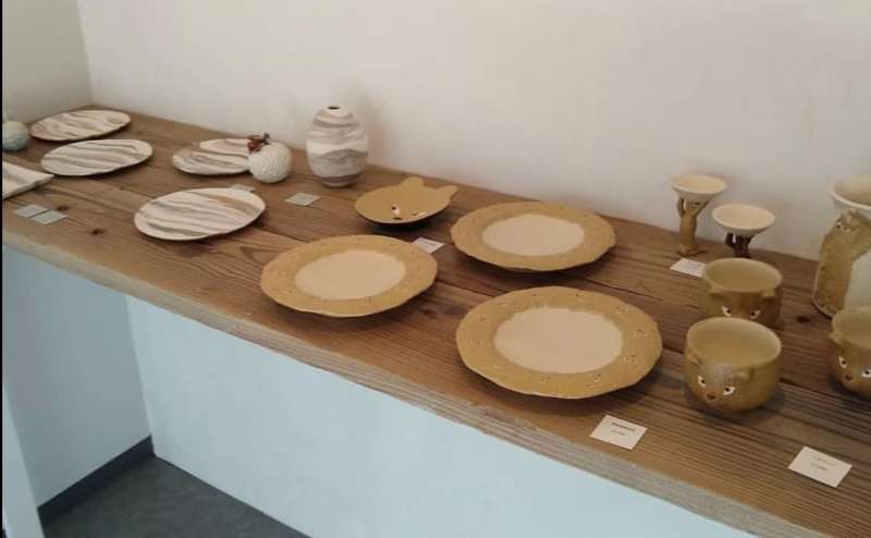 一階展示風景です。この棚板は着脱可能です。