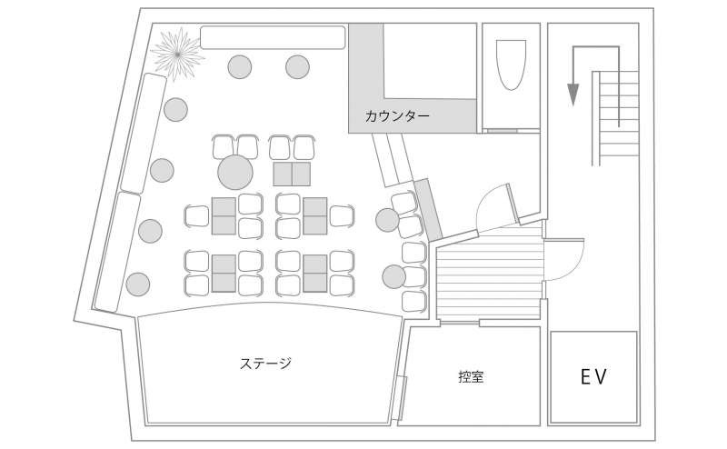 30人程度の集まりに最適な空間です。