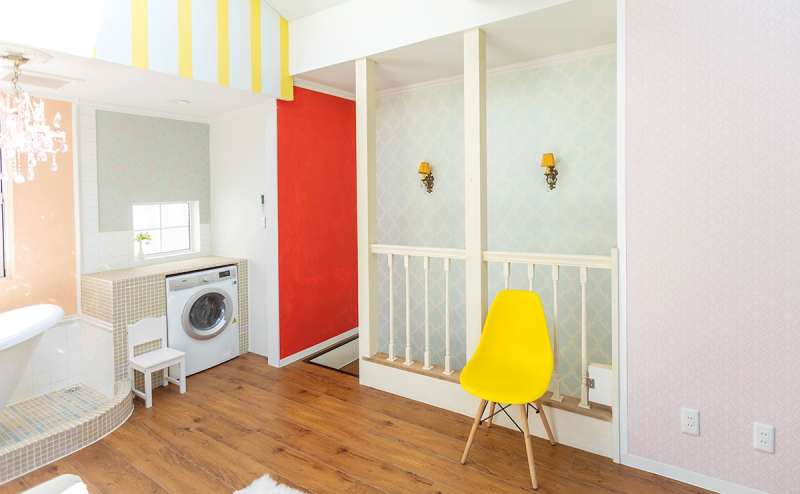 洗濯乾燥機(ドイツ製　AEG)配備。(実際に使用可能)