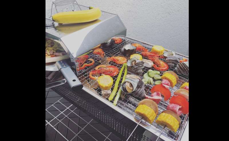 青空の下でBBQできますよ！ピザ用オーブンもございます。(別途追加料金あり）