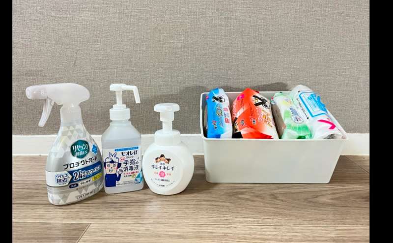 除菌スプレー、掃除用品をご用意しております♪ 簡易清掃にご協力お願いします?♂️