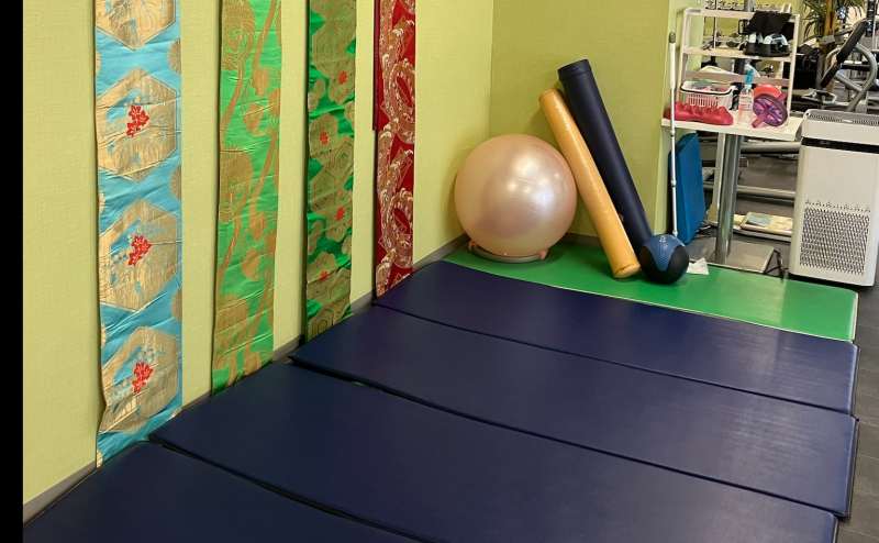 広々としたストレッチエリア　