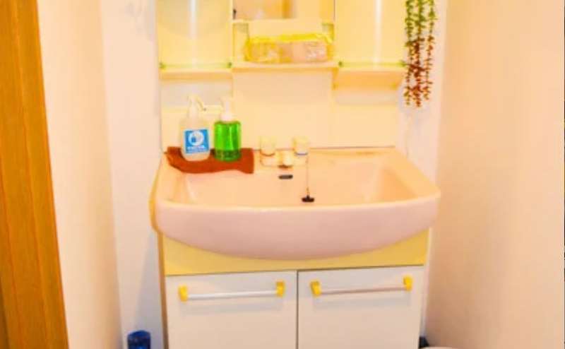 洗面台のあるスペースは更衣室としてもご利用いただけます