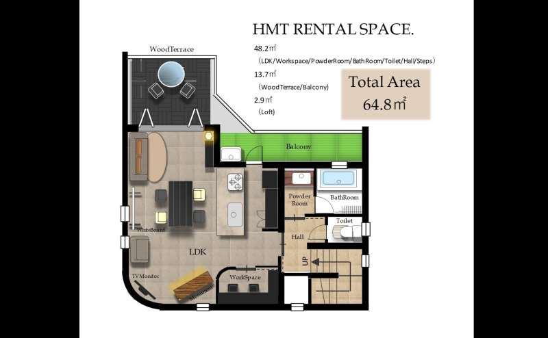 レンタルスペースの間取りです！！