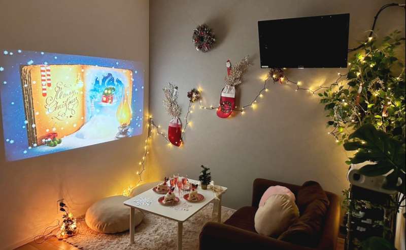 【新築/キッチン充実/ゴミ無料】デート❤️鍋パ/女子会/映画鑑賞??会議?大画面プロジェクター