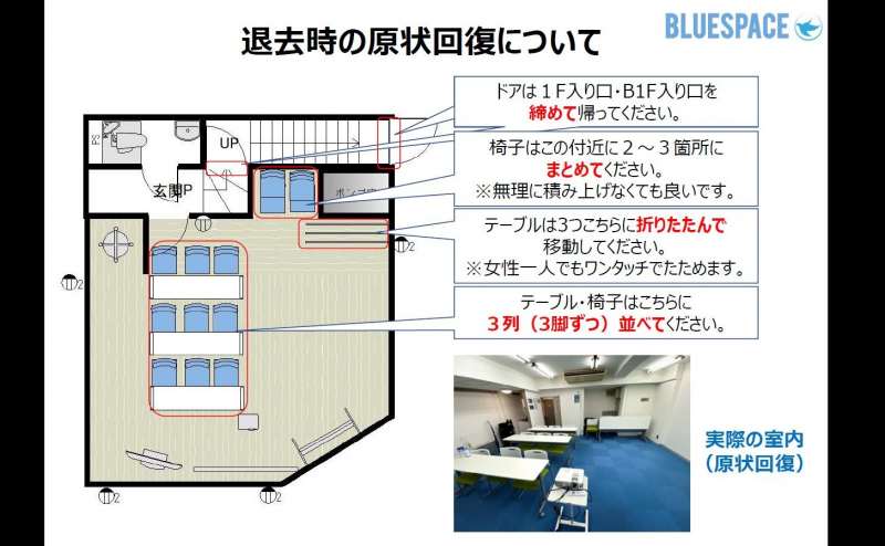 原状回復のご案内となります。