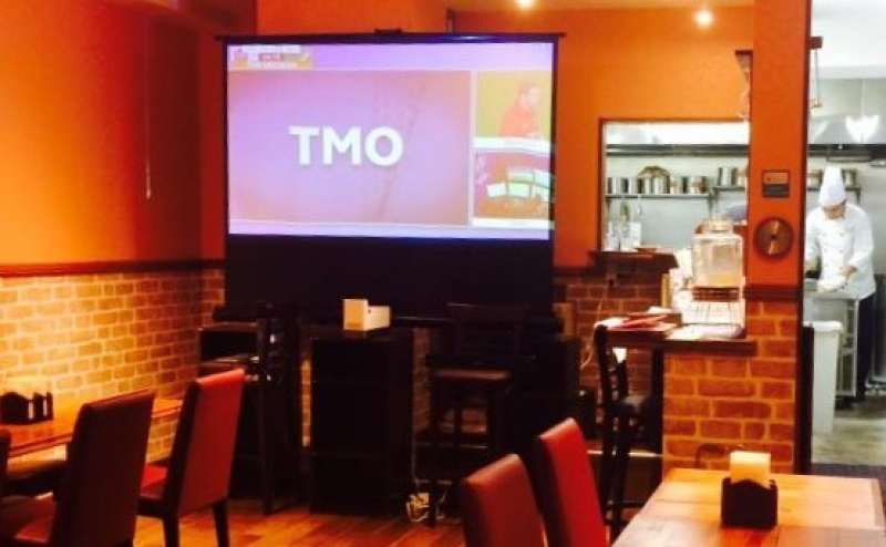 80インチスクリーンとプロジェクタをご利用いただけます。