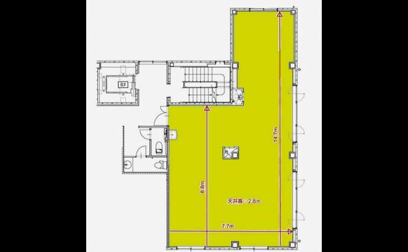L字型8.8ｍ ・7.7ｍ・14.7ｍ　特殊型スタジオです
