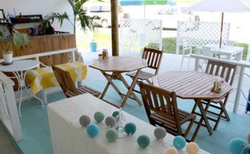 半屋外のスペースも人気です。