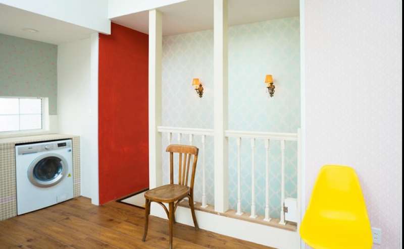 洗濯乾燥機(ドイツ製　AEG)配備。(実際に使用可能)