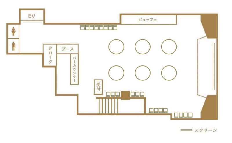 B1Fグレースバリ　半立食レイアウト