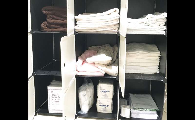 タオル、ガウン類も格安でレンタルしております。事前にご予約ください