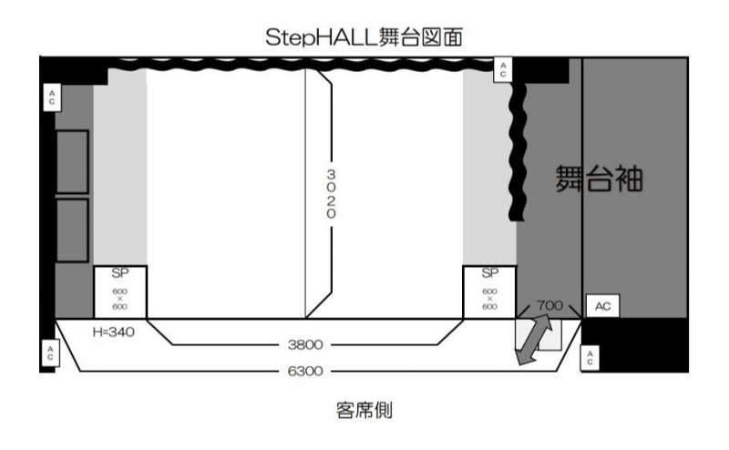 大阪 中津 レンタルスタジオ会場図面