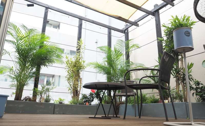 5階のテラスで喫煙可能です?