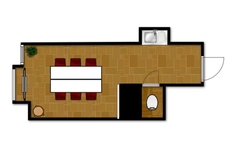 レンタルスペースの室内レイアウトです。