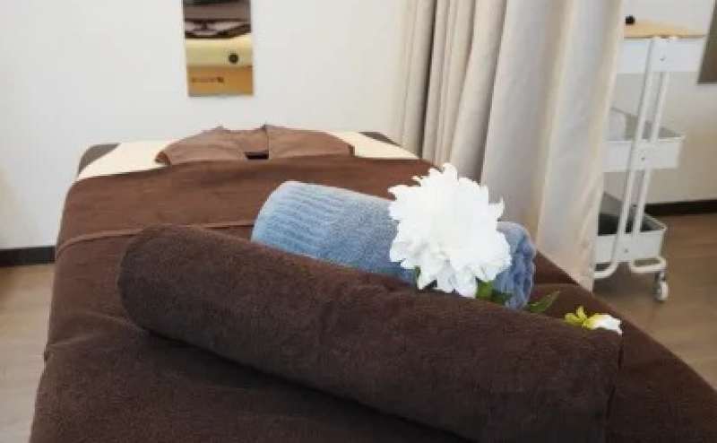 タオルはイメージです。格安でタオルセットをレンタルしています。ご予約いただきますと手ぶらでおいでいただけます。胸当て、顔枕、足枕などは無料貸し出しです