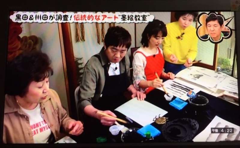 墨絵ワークショップのTVPR撮影