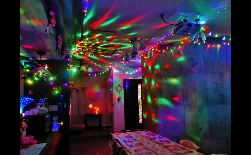 ミラーボール付イルミネーションで気分最高潮！