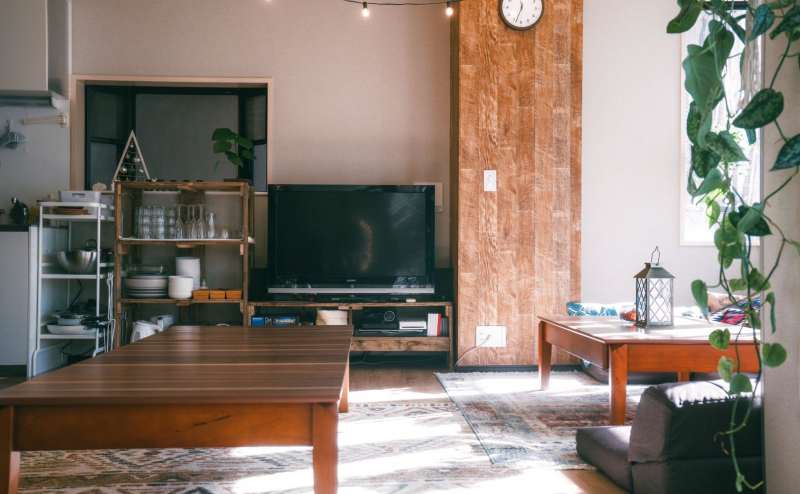 大画面テレビ完備。上映会やスポーツ観戦にも