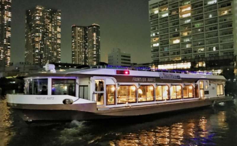 【東京湾】東京中央区大江戸線「勝どき駅」貸切りパーティー船『フロンティアルーツ』
