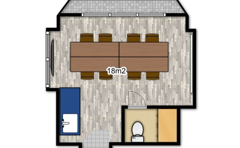 レンタルスペースのレイアウト画像です