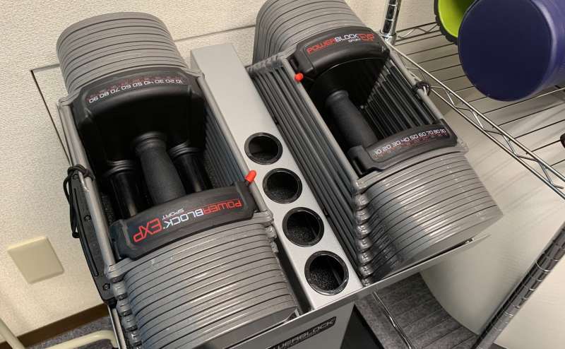 40kgまで重さを選べる可変式ダンベル