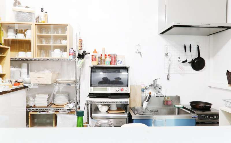 使いやすいコンパクトなキッチン。