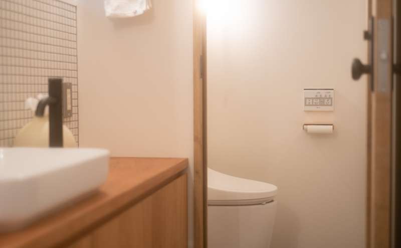 通気性の良いトイレで清潔感もあり、衛生面でも安心してお使いいただけます。