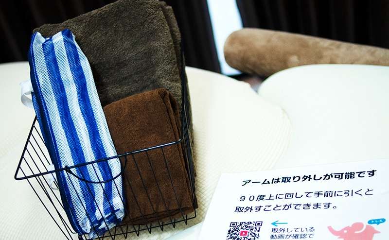 バスタオルとハンドタオル各２枚が標準ご用意されております。