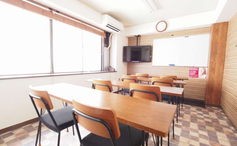 英語教室や塾、語学教室やセミナー向けレイアウト。