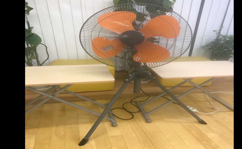 大型扇風機2機　(部屋中風が循環しています。コロナには強い味方です。)