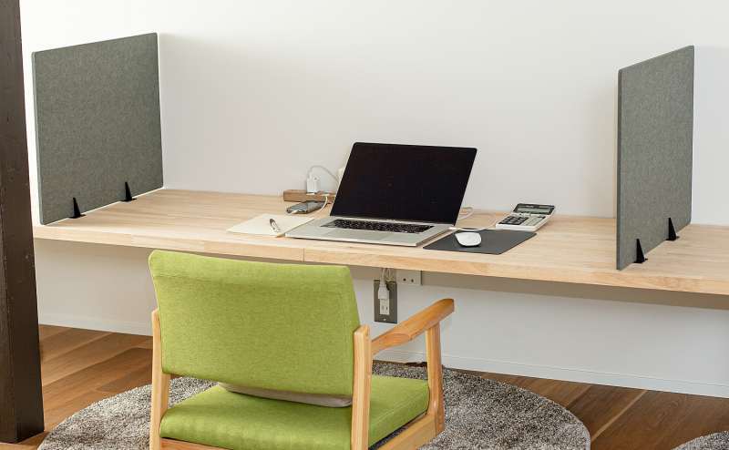 広々120cmあるワークスペース