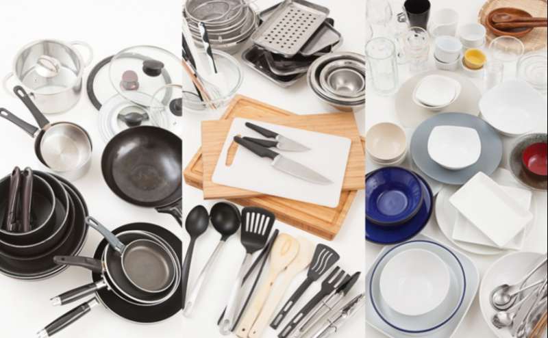 調理器具・食器は一通りそろっております