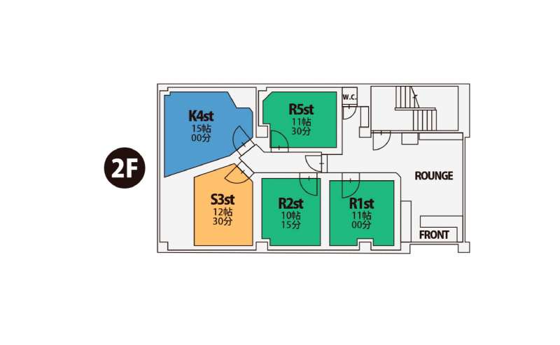 店内の見取り図になります。
