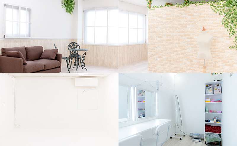 レンタルスペース 【大阪/天満橋】欧風レンガ調にホワイトスペース！メイク室も！駅から徒歩5分【スタジオフェアリーガーデン】