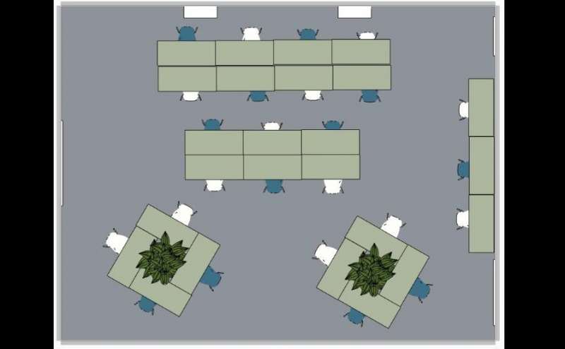 ご利用後は必ずこちらのレイアウトに原状復帰をお願いします。