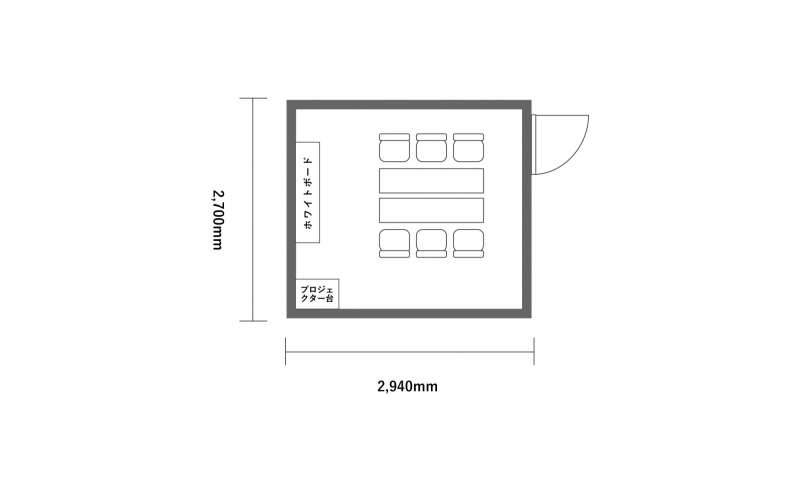 301会議室の間取りです