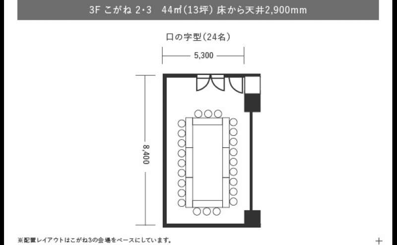 ロの字レイアウト。会議やミーティングに