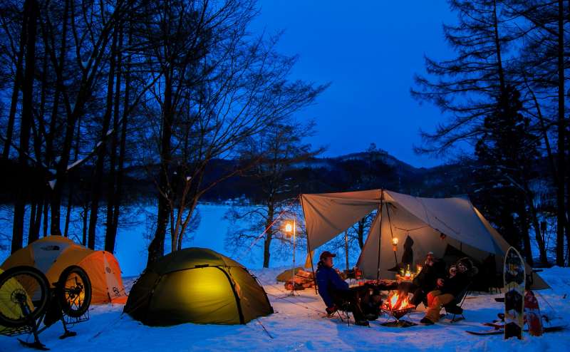 雪中キャンプも可能