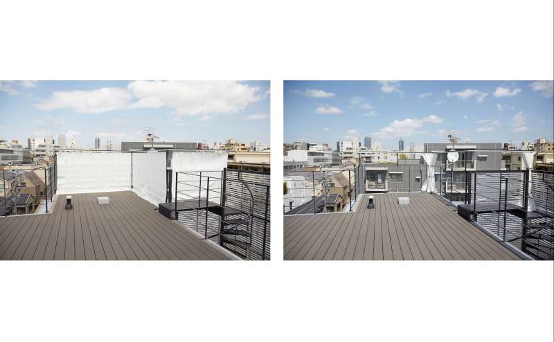 屋上（北側）可動式カーテン