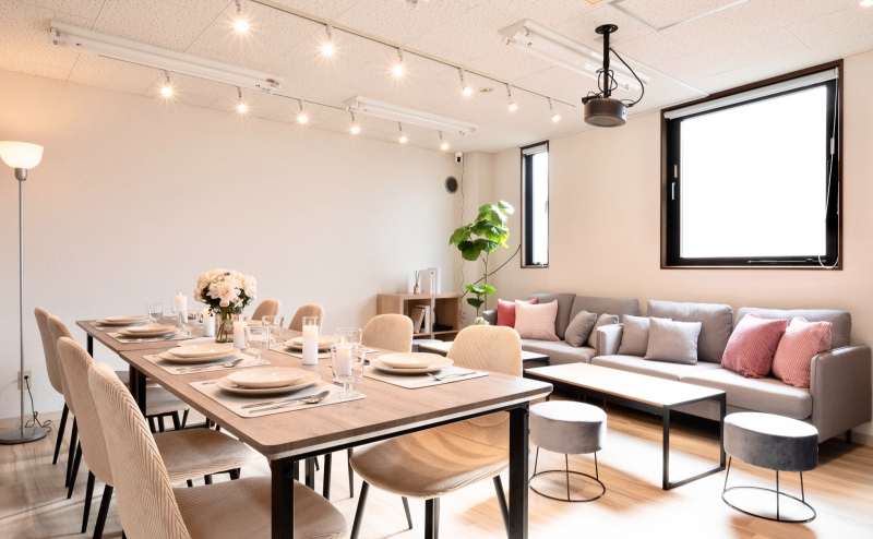 ラディアーレ三ノ宮✨三宮駅4分?ワンフロア1室の贅沢空間?️?ド迫力プロジェクター?️最大18名様?ごみ捨て可?