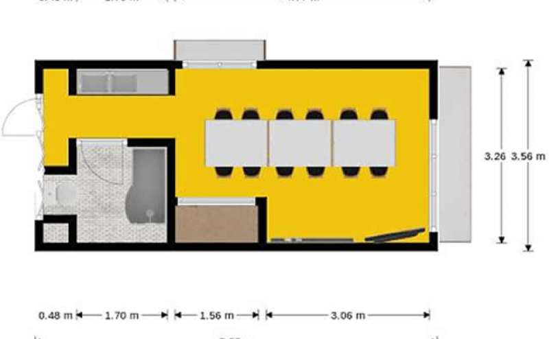 貸し会議室のレイアウトです