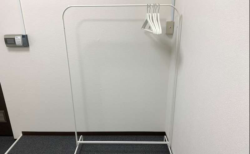 ハンガーラックもあります。