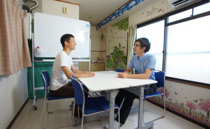 完全個室です。プライバシー重視の面談やカウンセリング、面接にも