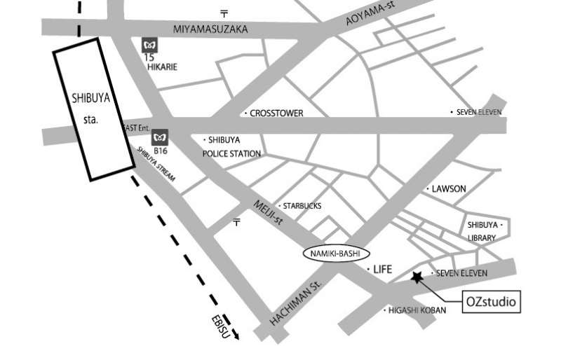 OZstudio渋谷東のアクセス1