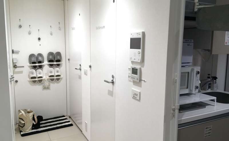 室内から玄関を見たところ