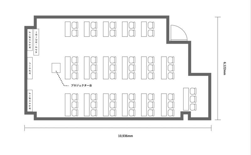303会議室の間取りです