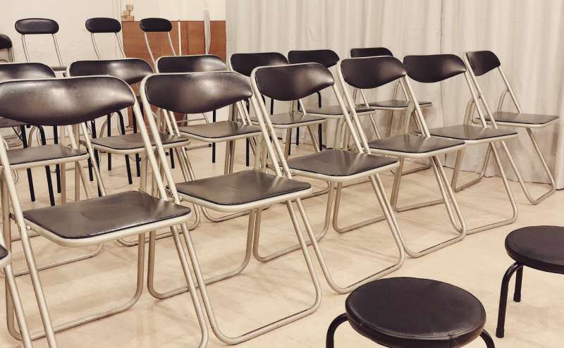 このように椅子をならべるとイベントとしも利用可能、40席作れます。